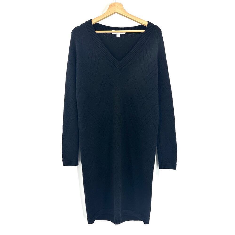 Amour Vert 100% Wool V-neck Sweater Dress Sz S